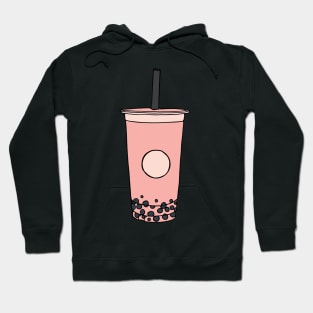 Pink Boba Bubble Tea Drink Hoodie